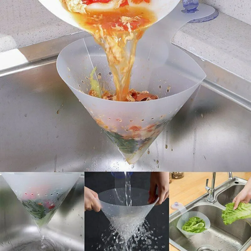 Kitchen Wash Food Snacks Leftovers Soup Filter Self-Standing Anti-Blocking Device