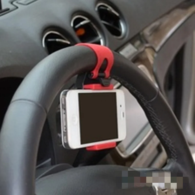 Автомобильная оплетка рулевого опора колеса держатель резинкой для iPhone, iPod, MP4 gps keeper