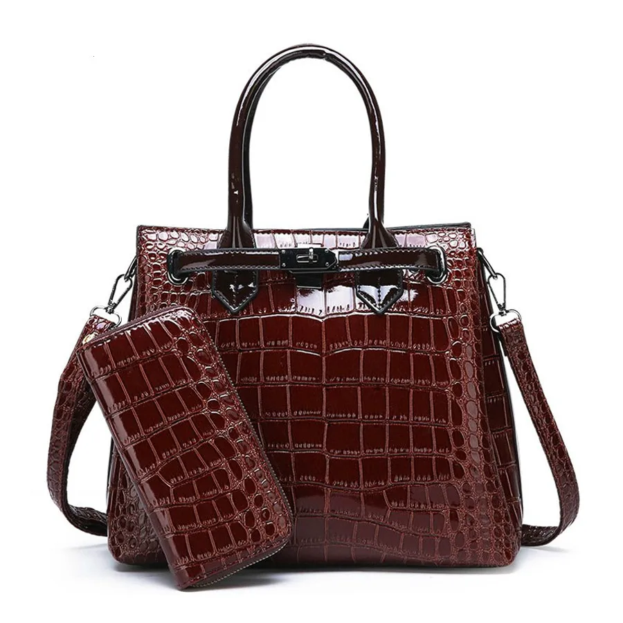 Women Luxury Handbag Shoulder Bag High Quality Classic Crocodile Pattern Brand Designer Large Tote Messenger Bags Female | Багаж и сумки