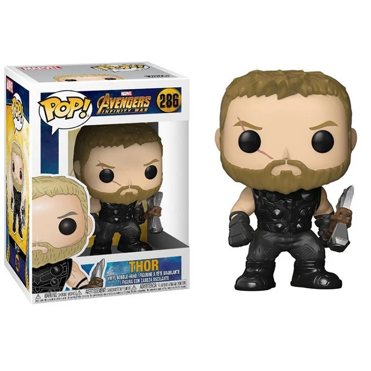 Funko pop Marvel Мстители Стэн ли Железный человек Тор танос Коллекция Модель ПВХ фигурка дети игрушки для детей, подарки - Цвет: with box