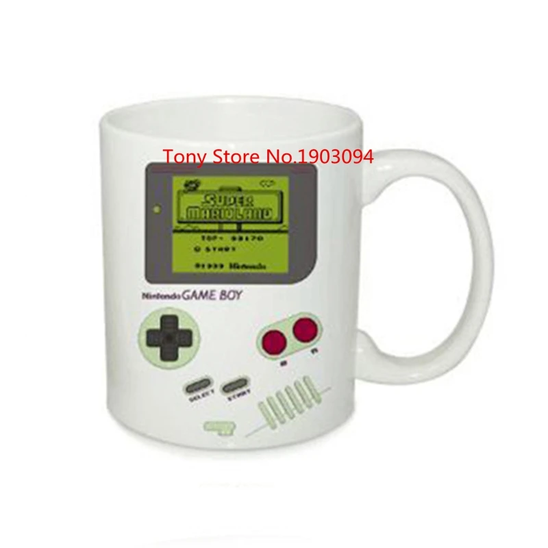 24 шт./лот, керамическая кружка nintendo Game Boy для домашнего офиса, белая фарфоровая кружка для молока, пива, кофе, меняющая цвет, посуда для напитков