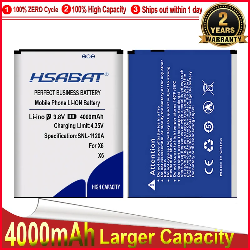 Аккумулятор HSABAT 4000mAh Мобильный телефон для Doogee X6 x6 pro|battery for doogee|mobile phone batterybattery |