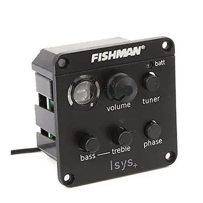 Fishman ISYS+ 2 полосная Акустическая гитара пьезо звукосниматель бортовой предусилитель Эквалайзер Тюнер набор пьезо микрофон ритм эквалайзер Эквалайзер