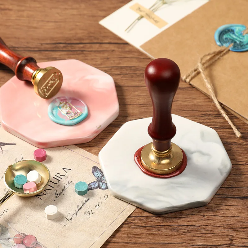 

2-color wax seal seal pad creative octagonal fire lacquer seal pad scrapbook wedding envelope decoration supplies