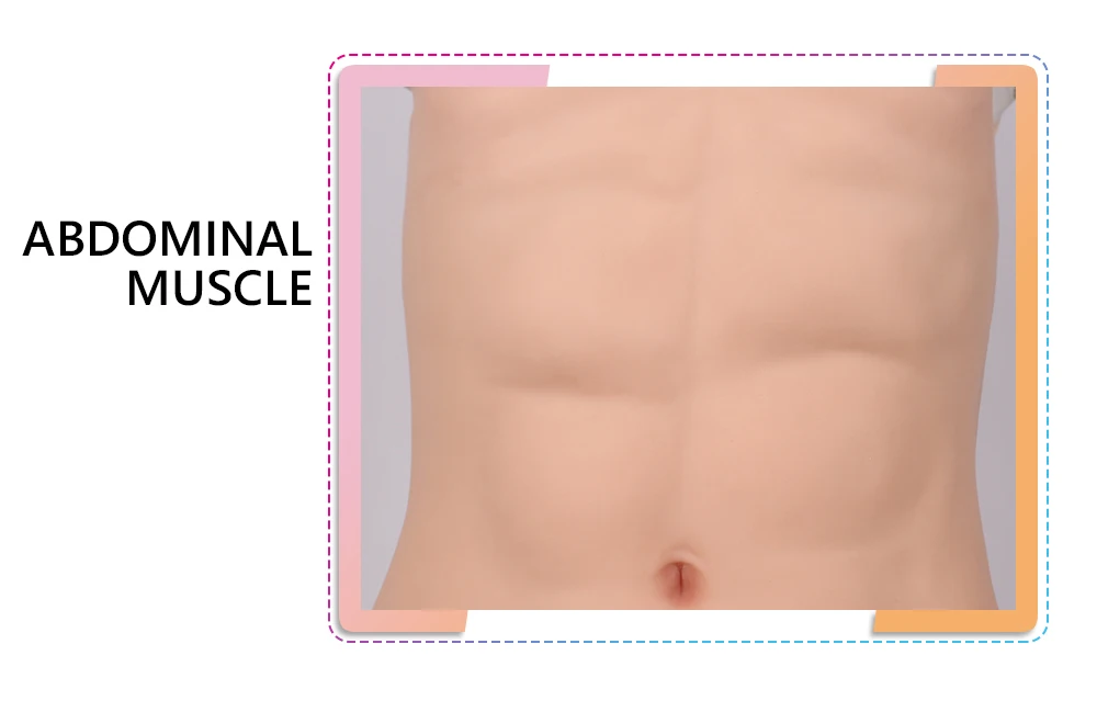 Drag Queen Perfect Pectorals Fake Male Chest Silicone Muscle Half Body High Collar Hollaween Props Cosplay Masquerade Costume (4)