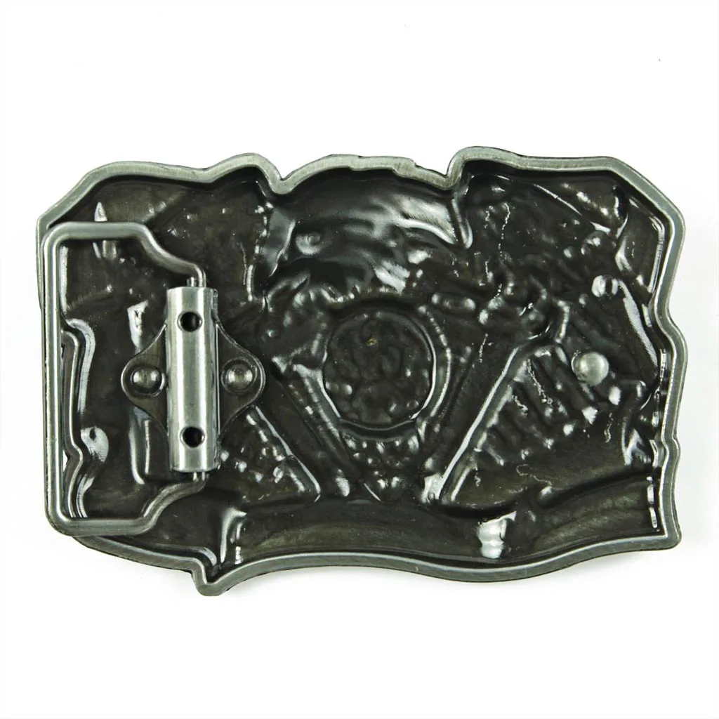 American Flag & Eagle Belt - Automatic Buckle, Canvas Weave, Unisex Cowboy Style Belt For Men & Women - View #3