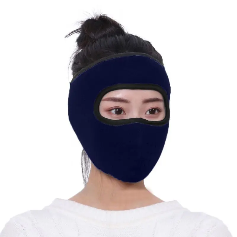 Dark Blue Ветрозащитная теплая маска для верховой езды на все лицо CS шапка головной убор против ветра на открытом воздухе Лыжная маска с капюшоном тактическая маска для езды на велосипеде - Цвет: Dark Blue