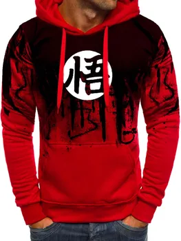 

Anime Dragon Ball Z Goku Gradient Hoodie Men Casual Slim Fit Sweatshirt Harajuku Men Hoodies cotton Hooded Streetwear