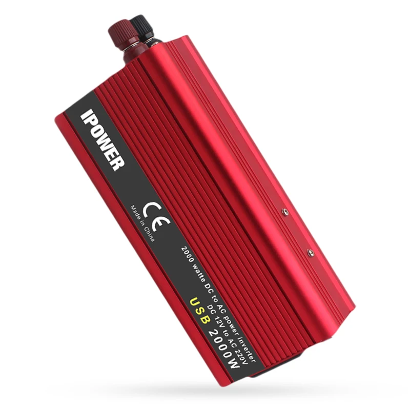 Модифицированный синусоидальный двойной USB 2000 Вт DC 12 В в AC 220 В портативный автомобильный инвертор зарядное устройство DC 12 В AC 220 адаптер конвертер