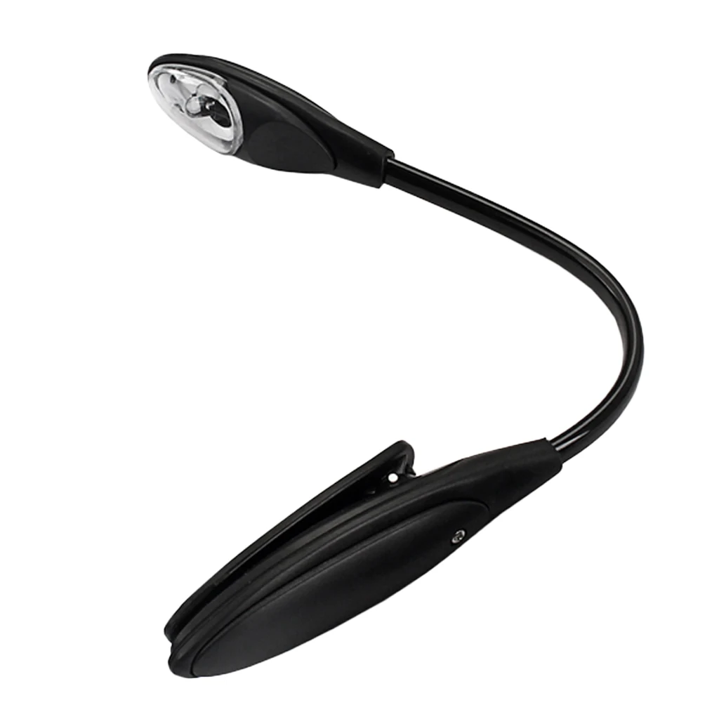 

Music Score Stand Light Adjustable Clip Mini LED Book Reading Lamp Black