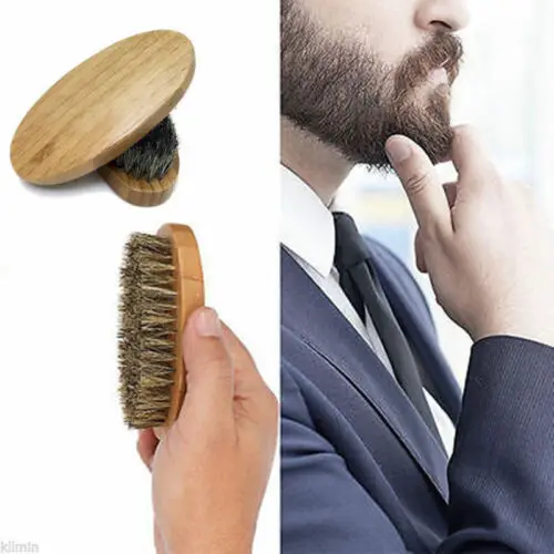 

Hot Natural Pork Shaar Baard Men string Borstel Military Wood handle Kam Newest