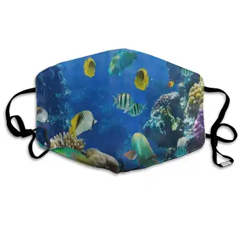 

ZHOUSUN Dustproof Tropical Fish On Coral Reef Mouth Cover Mask Protective Warm Windproof Mask