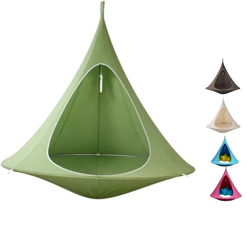 1pc Camping Teepee for Kids Adults Silkworn Cocoon Hanging Swing Hammock tent for Outdoor Hamaca Patio Furniture Sofa Bed Swings Hammock Straps Special 