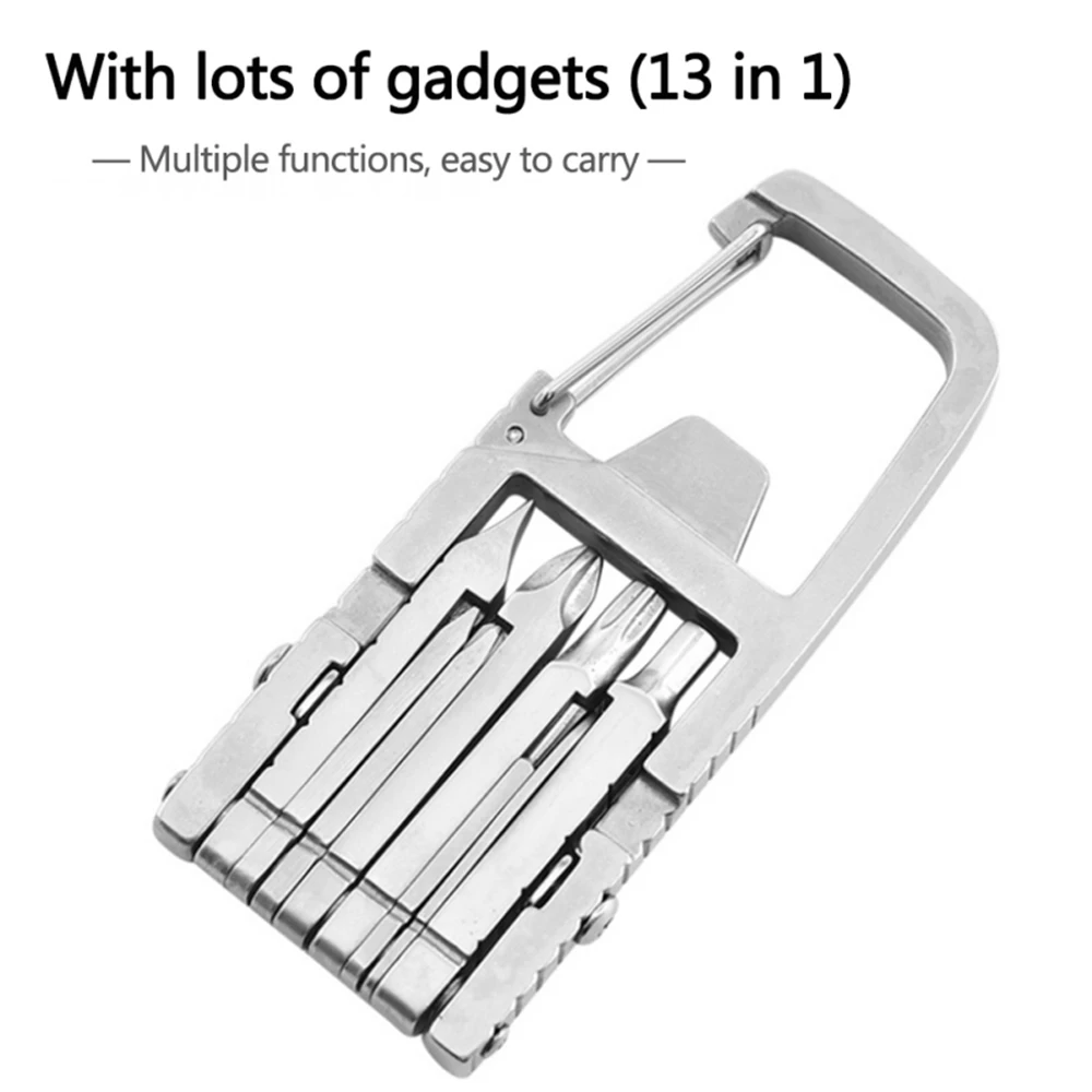 13 in 1 Pocket Outdoor EDC Multifunctional Tool Box Bottle Open Spanner