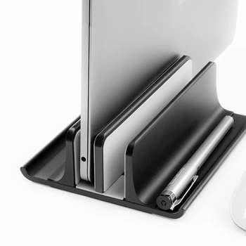 

2020 New Dual Slot Aluminum Vertical Laptop Stand - Laptop Holder Compatible for Notebook