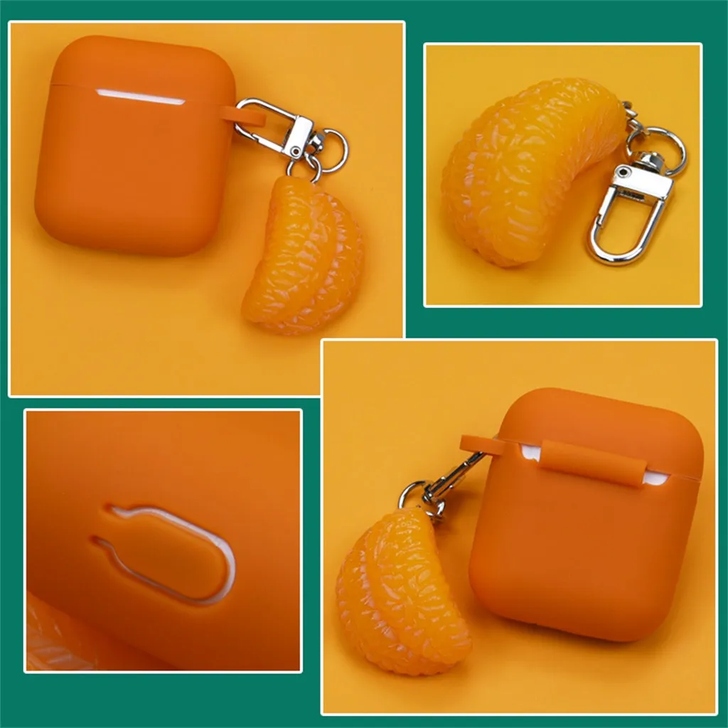 Silicone Earphone Case Anti-lost Protective Cover Skin Case For Apple AirPods Charging Earphone Case for airpods 103#B