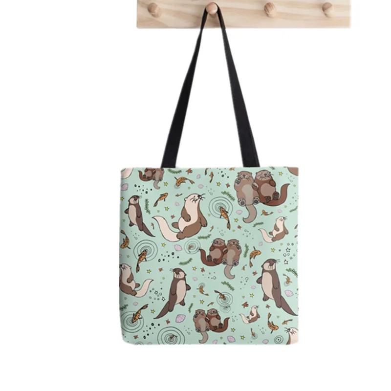 Shopper Sakura Matcha Tea Tote Bag Printed Tote Bag women Harajuku shopper handbag girl Shoulder shopping bag Lady Canvas Bag