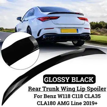 

Black Rear Trunk Wing Lip Spoiler For Benz W118 C118 CLA35 CLA180 AMG Line 2019 + ABS Spoiler Car Rear Wing Lip Trunk Spoiler