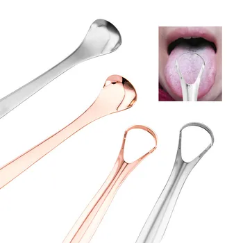 

1PC Useful Tongue Scraper Stainless Steel Oral Tongue Cleaner Medical Mouth Brush Reusable Fresh Breath Maker