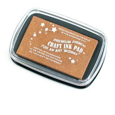 10*6.7cm Large Size Metallic Oil Based For DIY Craft Rubber Stamps for ink pad Fabric Wood Paper Wedding Gift Finger Print bronze