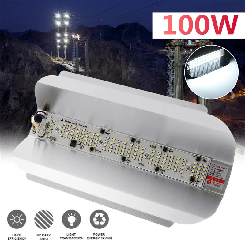 Высокая Мощность 100W Светодиодный прожектор светильник Водонепроницаемый IP65 йод-Вольфрам лампы открытый светильник ing AC180-240V 6500K