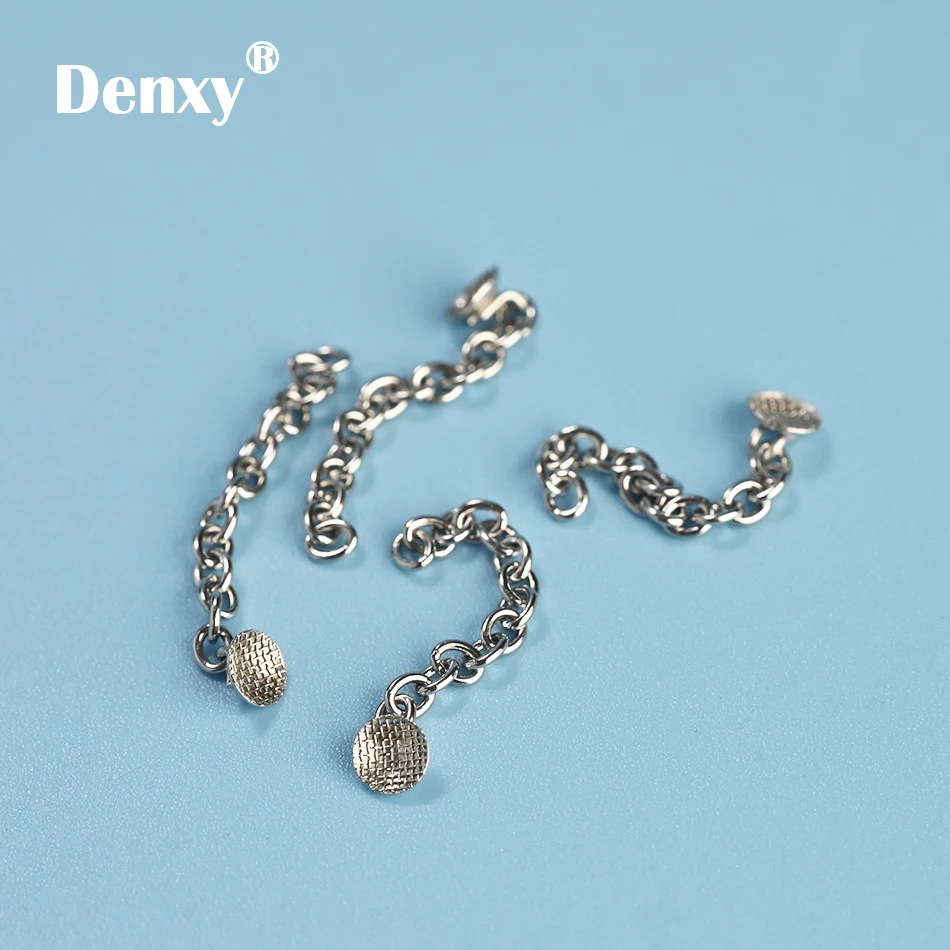 Стоматологическая Ортодонтическая Лингвальная Кнопка Denxy с цепочкой