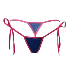 Сексуальные мини микро бикини стринги бандажные дерзкие нижняя часть купальника Танга стринги с низкой посадкой женские пляжные для солнечных ванн трусики нижнее белье