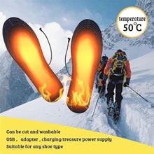 USB электрическая нагревательная стелька моющаяся зимняя теплая обувь стелька размер 35-44 Спорт на открытом воздухе ноги теплая стелька с подогревом