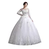 Customized Wedding Dress Style Bride Plus Size Flower Wedding Dresses Dreamy Full-sleeve Bridal Lace Up Dresses Ball Gowns 5