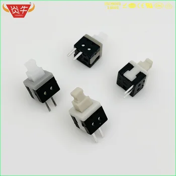 

5.8 SWITCH 2PIN SILVER PLATING 5.8*5.8 SELF LOCKING RESET PCB KEYBOARD MICRO PUSH TACTILE POWER LOCK ON OFF LATCHING MINI