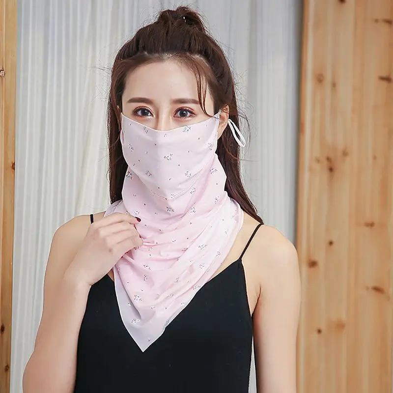 

Airsoft Mask Cycling Outdoor Half Face Mask Print Windproof Dust-proof Sunshade Ice Silk Neck Cover Protector Masks Scarf 77