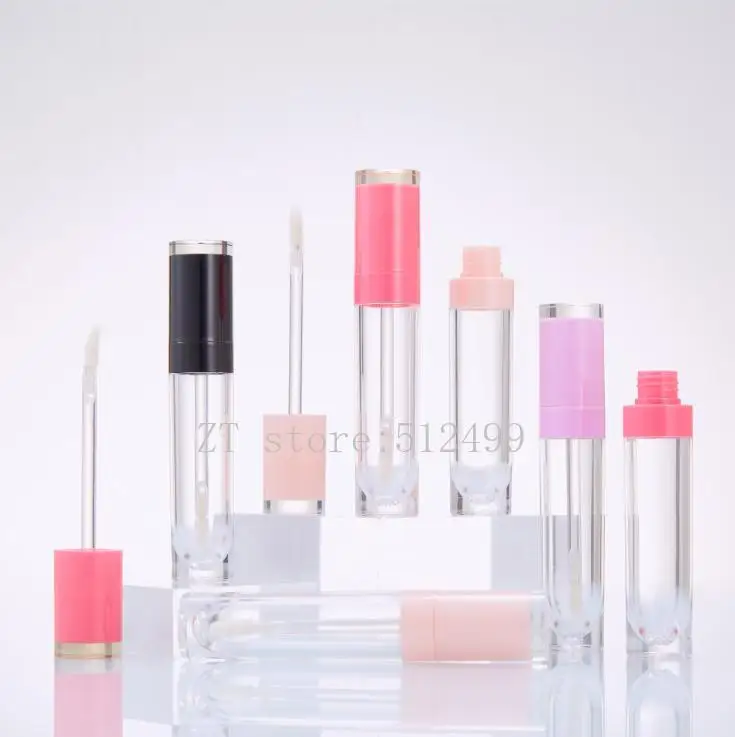 

10-100pcs 8ml Empty Lip Gloss Tube black pink purple lipgloss bollte tube DIY Tool cylindrical lipgloss tube container wholesale