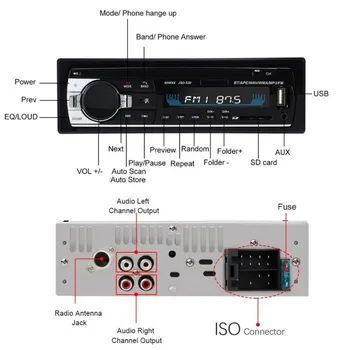 

2020 New Car Bluetooth MP3 Player Car Audio MP3 Card Readers Radio AUX Audio Input MP3 Good Quality Product MP3 Players for auto