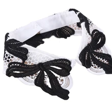 Женская открытая Лоскутная рубашка с бантом, женская рубашка с жемчужным воротником, ложный воротник с отстегивающимся воротником, блузка