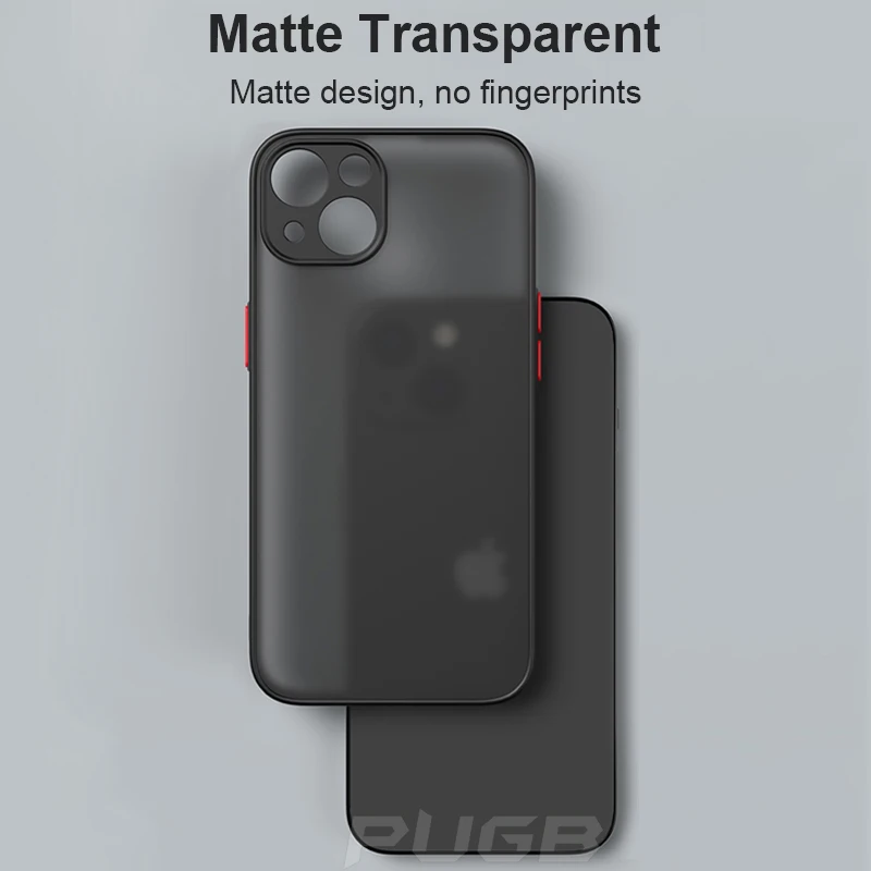 Luxury Matte Transparent Silicone Shockproof Armor Case For iPhone 13 12 11 Pro Max Mini XR X XS 6S 7 8 Plus SE 2020 Phone Cover