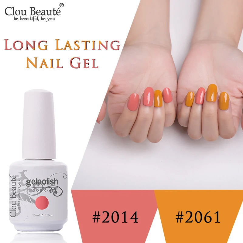

Clou Beaute 15ml Varnish Paint Gel Polish Permanent Nail Polish UV LED Nail Art Manicure Long Lasting Gel Lacquer Gellak Hybrid