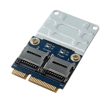 

Converter SSD Data Transfer Portable Mini PCI E Adapter HDD Memory Card Reader PCB To Dual Micro SD For Laptop SDHC SDXC