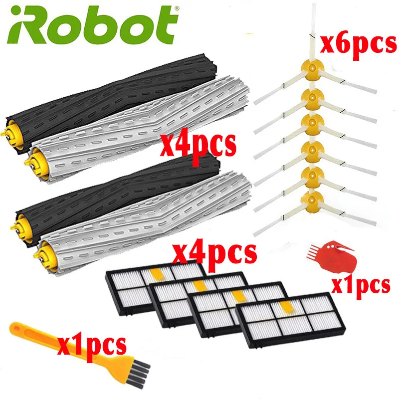 HEPA фильтры щетка комплект Запчасти аксессуары для IRobot Roomba 805 860 861 865 866 870 871 880 885 960 966 980 серии замена - Цвет: 16pcs-set