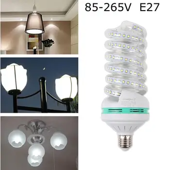 

HiMISS LED Bright Energy Saving Spiral Corn Bulb 85-265V E27 White Light 3W 16W 20W 24W Spiral Bulb Night Light