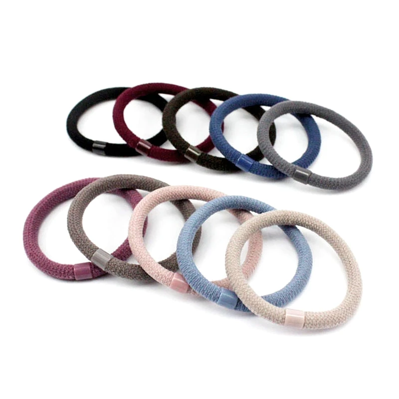 head scarves for women 20 Pack Neutral Solid Color Black Hair Bands Elastic Hair Ties Girls' Ponytail Holder Women Hair Accessories korean hair clips