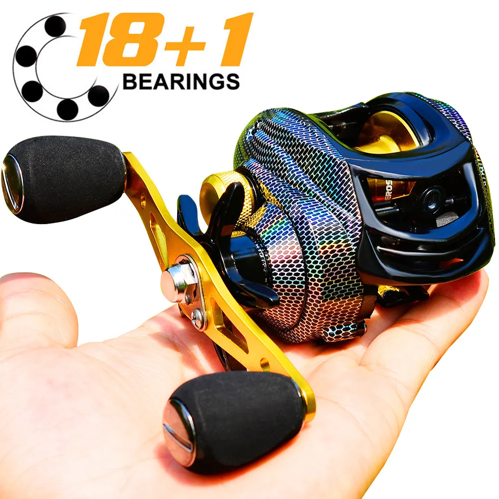 Baitcasting Reel 184g/6.49oz Ultralight Casting Reel Smooth Metal Fishing  Reel with Deep or Shallow Spool for Bass Fishing