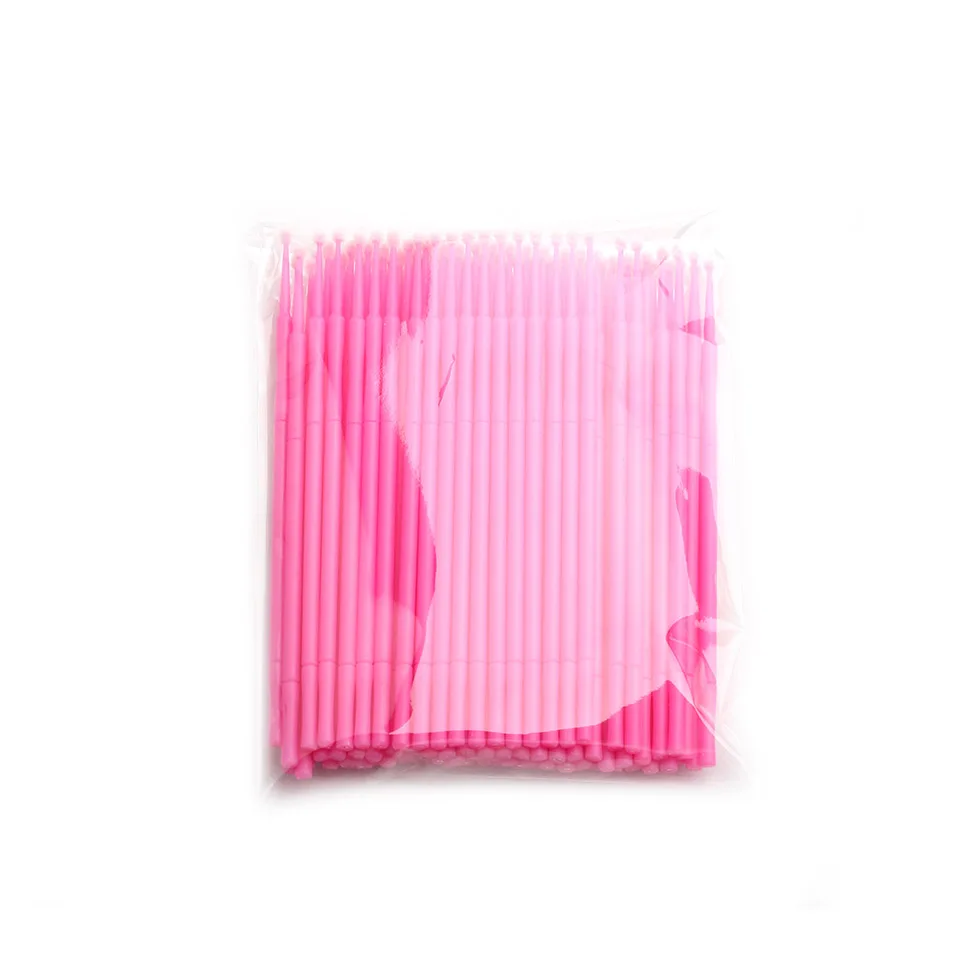 100 Red in Bag Новинка 100 шт., одноразовая микро-прочная тушь для ресниц для макияжа, палочка, аппликатор, кисти, инструменты для удаления ресниц - Цвет: 100 Red in Bag