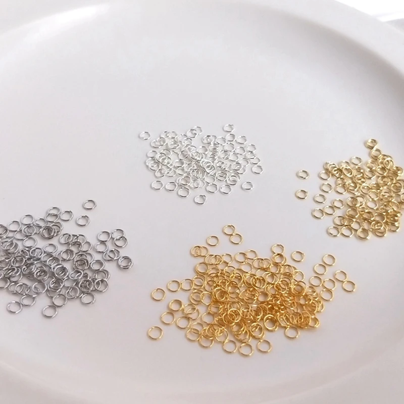 Цвет удержания настоящая позолота титановая сталь прыгать Разделение кольца DIY