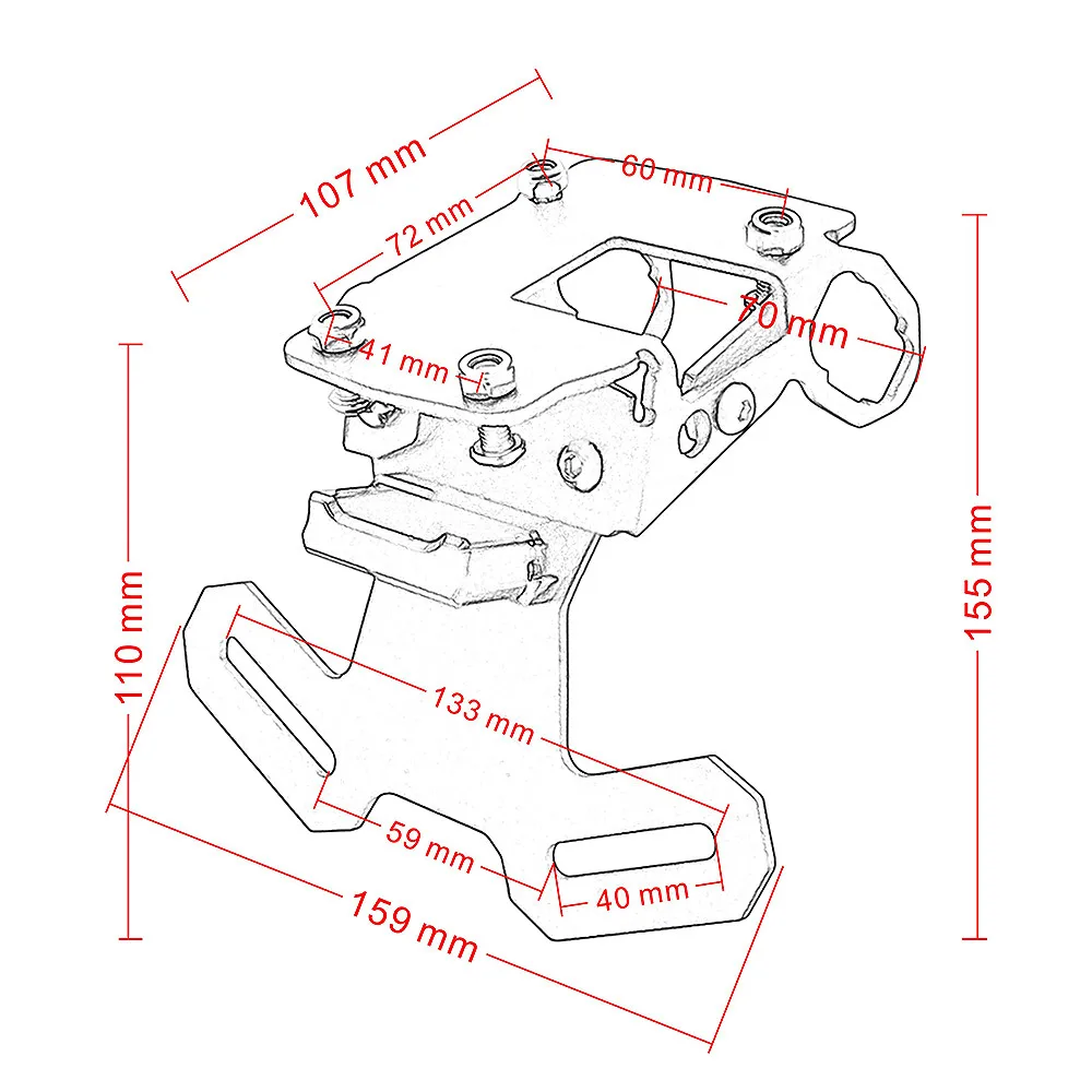 Аксессуары для Kawasaki Z900 Z 900 номерной знак рамка держатель Moto Tail Tidy Fender выпрямительный кронштейн