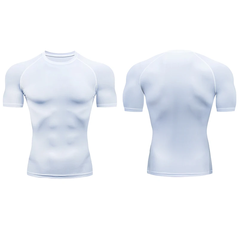 Men's Running Compression Tshirts Quick Dry Soccer Jersey Fitness Tight Sportswear Gym Sport Short Sleeve Shirt Breathable