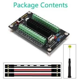

Upgrade Version ATX 24/20 Pin Power Supply Breakout Board Module With USB 5V Port and Acrylic Base