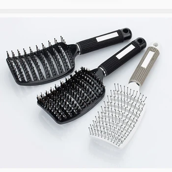 

Large Curved Hair Scalp Massage Comb Bristle Brush Curly Detangle Hair Brush Roller Hair Comb Salon Hairdressing Styling Tools