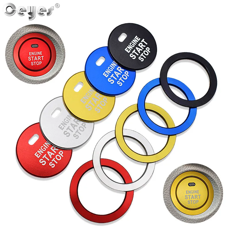 

Ceyes Car Start Stop Engine Button Ring Circle Covers Case For Toyota Corolla Camry Rav4 Yaris CHR Prius Car Styling Accessories