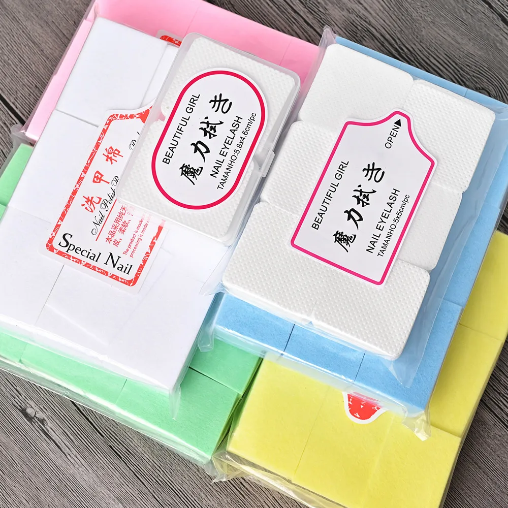Nail Lint-Free Paper Cotton Fiber Tissue Nail Art Cleaner Pad Polish Cotton Remover Sheet nail polish remover nail gel remover nail polish remover wipes nail cotton pads nail polish remover wraps disposable nail pads 600pcs/Lot