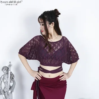 

Sexy Lace Bellydance Top Women Belly Dance Practice Clothes Gypsy Clothing BRR01-05